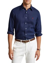 Polo Ralph Lauren - Slim Fit Linen Button-down Shirt - Lyst