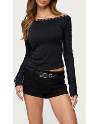 Edikted - Zaina Hook & Eye Trim Crop Top - Lyst
