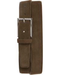 Canali - Suede Calfskin Leather Belt - Lyst