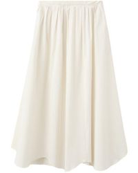 Mango - Flared Cotton Blend Maxi Skirt - Lyst