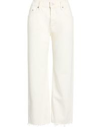 RE/DONE - Beau Raw Hem Crop Straight Leg Jeans - Lyst