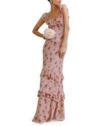 Reformation - Tripoli Ruffle Tiered Maxi Dress - Lyst
