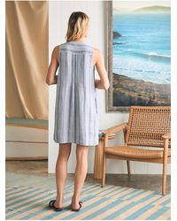 Faherty - Isha Stripe Sleeveless Linen Dress - Lyst