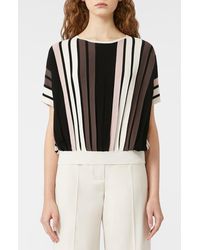 Weekend by Maxmara - Pegola Stripe Crop Knit Top - Lyst