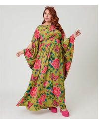 Unique Vintage - Plus Size 1960S Flutter Sleeve Caftan - Lyst