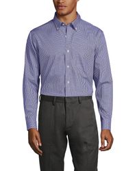Lands' End - School Uniform Tailored Fit No Iron Solid Supima Cotton Pinpoint Buttondown Collar Dress Shirt - Lyst