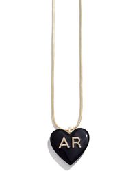 BaubleBar - Custom Initial Enamel Heart Pendant - Lyst
