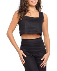 Petal & Pup - Devlin Linen Crop Tank - Lyst