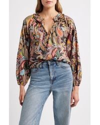 LOVE THE LABEL - Libby Balloon Sleeve Cotton Top - Lyst