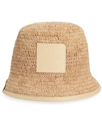 Jacquemus - Le Bob Soli Leather & Raffia Bucket Hat - Lyst
