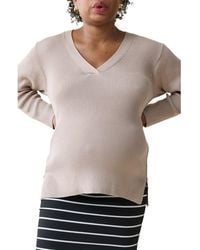 Ingrid & Isabel - Side Zip Rib Maternity/Nursing Sweater - Lyst