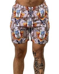 Maceoo - Swim Marthyr Print Swim Trunks - Lyst