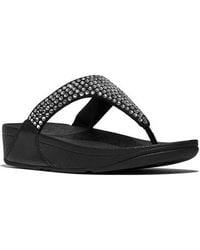 Fitflop - Lulu Maxi-crystal Toe-post Sandals - Lyst