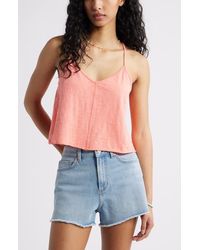BP. - Racerback Crop Cotton Tank Top - Lyst