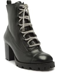 SCHUTZ SHOES - Kaile Mid Glam Lace-up Bootie - Lyst