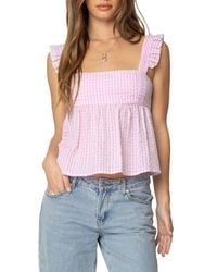 Edikted - Jenson Backless Gingham Tank - Lyst