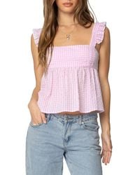 Edikted - Jenson Backless Gingham Tank - Lyst