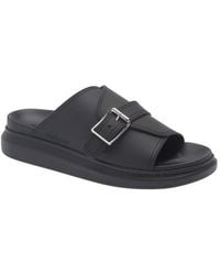 McQueen - Buckle Rubber Slide Sandal - Lyst