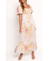 Petal & Pup - Delaney Floral Puff Sleeve Maxi Dress - Lyst