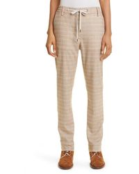 Eleventy - Plaid Drawstring Waist Virgin Wool Blend Pants - Lyst