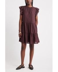 Treasure & Bond - Tiered High Neck Shift Minidress - Lyst