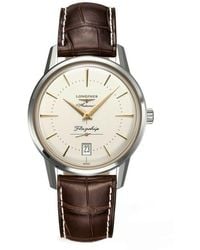Longines - Heritage Flagship Automatic Leather Strap Watch - Lyst