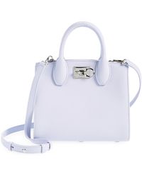 Ferragamo - Mini Studio Box Leather Top Handle Bag - Lyst