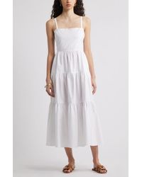 Nordstrom - Cotton Poplin Tiered A-Line Dress - Lyst