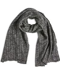 CLIFTON WILSON - Pinstripe Herringbone Wool Scarf - Lyst