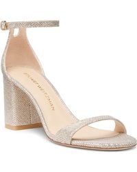 Stuart Weitzman - Nudist Block 75 Sandal - Lyst