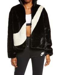 nike fur jacket womens