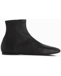 Co. - Round Toe Stretch Leather Bootie - Lyst