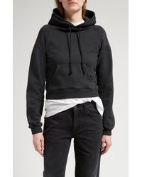 The Row - Timmi Crop Cotton Blend Hoodie - Lyst