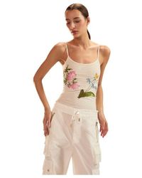 Cynthia Rowley - Wildflower Embroidered Tank Top - Lyst