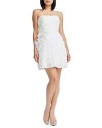 Dress the Population - Sasha Floral Appliqué Strapless Cocktail Minidress - Lyst