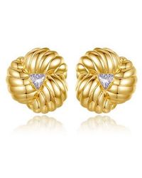 Classicharms - Clover Designed Stud Earrings - Lyst