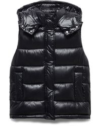 Mango - Quilted Water Repellent Hooded Vest - Lyst