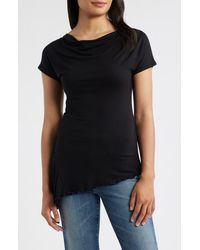 Loveappella - Ruched Asymmetric Top - Lyst