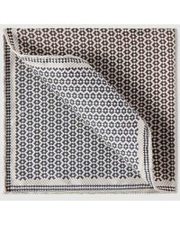 Brunello Cucinelli - Silk Geometric Pattern Pocket Square - Lyst