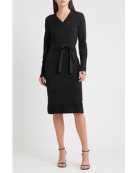 Kobi Halperin - Russel Metallic Long Sleeve Sweater Dress - Lyst