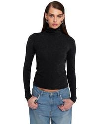 Elle Collection - Knit Turtleneck Top Solid - Lyst