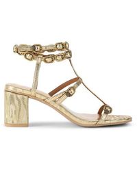 Kurt Geiger - Regent Buckle Embellished Gladiator Sandal - Lyst