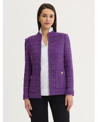 Misook - Tailored Tonal Ribbon Knit Jacket - Lyst