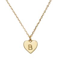Kate Spade - Initial Heart Pendant Necklace - Lyst