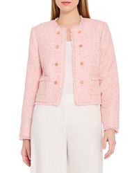 Tahari - Metallic Bouclé Crop Jacket - Lyst