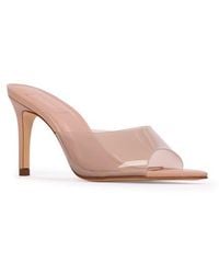 Black Suede Studio - Belle Open Toe Pump - Lyst