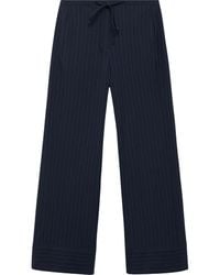 Mango - Chalk Stripe Straight Leg Pants - Lyst