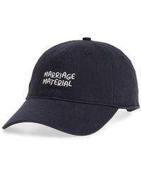 Frasier Sterling - Marriage Material Cotton Canvas Baseball Cap - Lyst