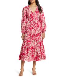 Lilly Pulitzer - Lilly Pulitzer Tinslee Long Sleeve Tiered Midi Dress - Lyst