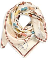 Echo - Luggage Silk Square Scarf - Lyst
